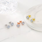 0.5 Carats *2 VVS1 Round Flower Moissanite Earrings