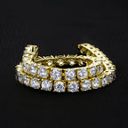4mm 14K Gold Moissanite Diamond Mens Tennis Chain