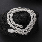 8mm Moissanite Exquisite Luxury Full Diamond Twist Chain