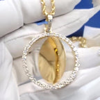 Moissanite Custom Photo Rotatable Pendant