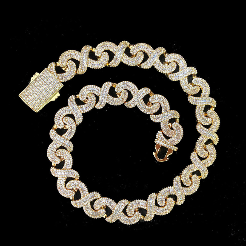 15mm Moissanite Hip Hop T-square Diamond Unlimited 8-figure Cuban Chain