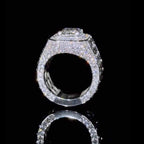 Moissanite Luxury Elegant Square Diamond Baguette Ring