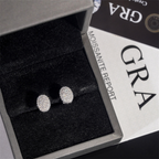Moissanite Hip Hop Oval Earrings