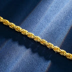 5mm Moissanite Rope Chain with  Clasp