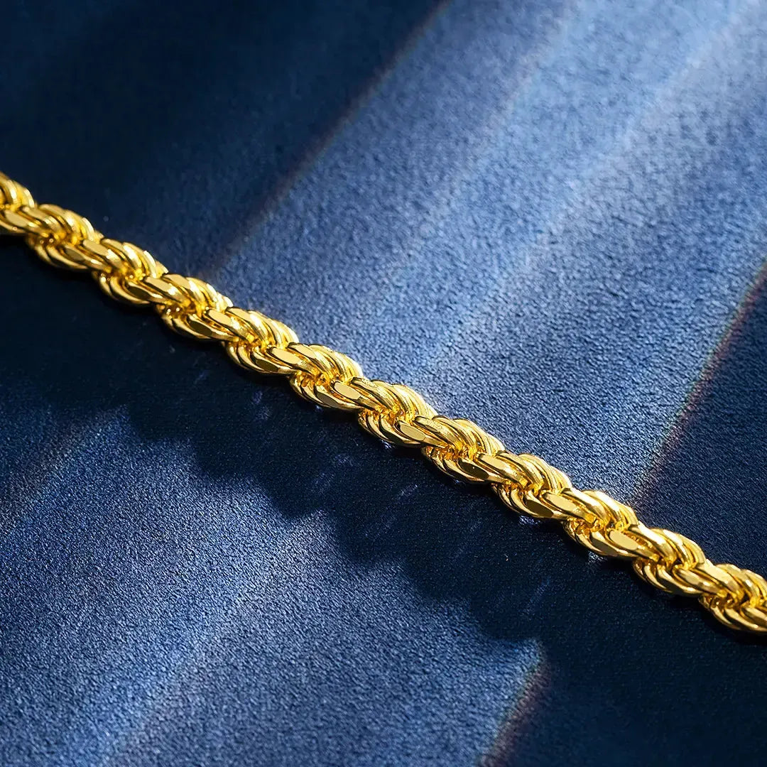 5mm Moissanite Rope Chain with  Clasp
