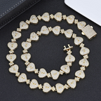 15mm Moissanite Dollar Wallet Cuban Chain