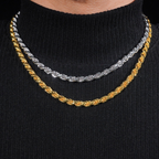 S925 6mm Moissanite Buckle Classic Twisted Chain