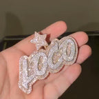 "LOCO" Star Moissanite in Two-Color Pendant