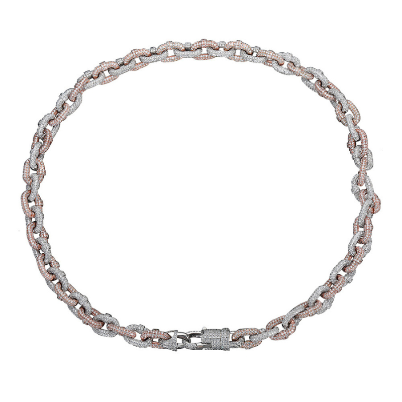 10mm Moissanite Hip Hop O-shaped Chain
