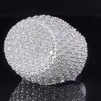 Moissanite Three-dimensional Oval Diamond Ring