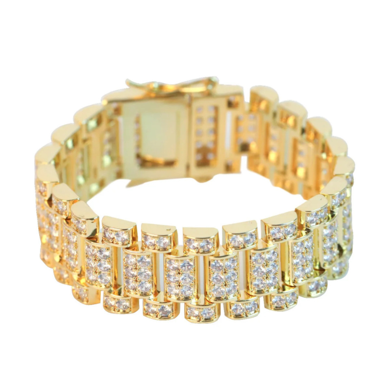 Moissanite Hip Hop Watch Bracelet