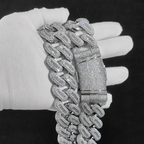 29mm Moissanite Hip Hop Square Diamond Cuban Chain