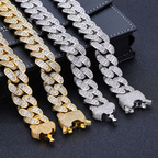 18mm Moissanite Exquisite Cuban Interface Bracelet