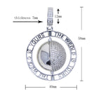 Hip Hop | "Globe Rotatable" Iced Pendant