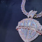 Moissanite "WARMAN BLOCK" Shield Pendant