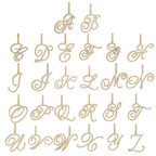 Cursive Style A to Z Initial Letters Pendant in Gold