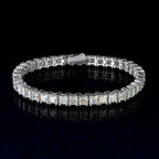 4mm Moissanite Princess Cut Tennis Chain