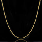 3mm Cuban Chain in Gold