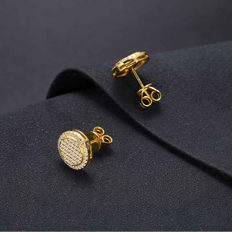 S925 & VVS Moissanite Round Earrings