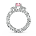2.0 CT Pink Stone Ring in White Gold