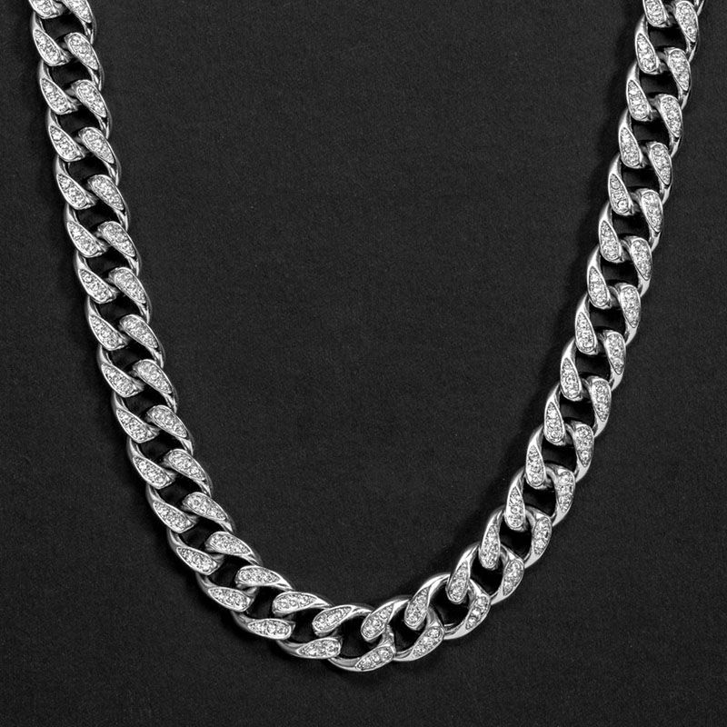Women's Iced 10mm Tear Drop Miami Cuban Chain