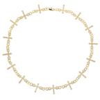 Moissanite Hip Hop Thorn Cross Chain