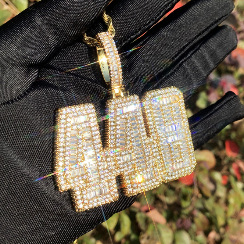 Moissanite Baguette Number 448 Pendant