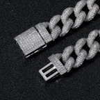 15mm Moissanite Bubble Micro inlay Cuban Chain