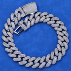 29mm Moissanite Hip Hop Square Diamond Cuban Chain