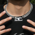 Moissanite can Customize Letter Cuban Chain