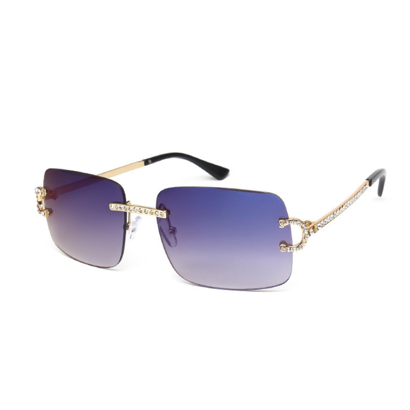 Fashion Frameless Diamond Sunglasses