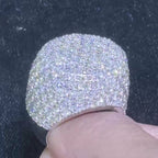 Moissanite Three-dimensional Oval Diamond Ring