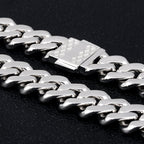 12mm Iced Out Moissanite Cuban Link Bracelet for Men's