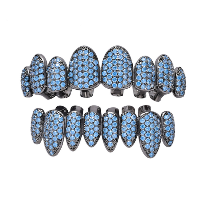 Moissanite Hip Hop Color 8-tooth Grillz