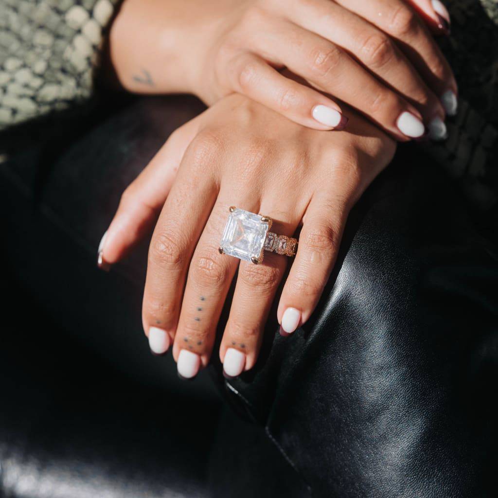 Large Square Diamond Ring