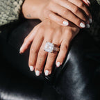 Large Square Diamond Ring
