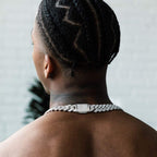 18mm Miami Baguette Chain In White Gold