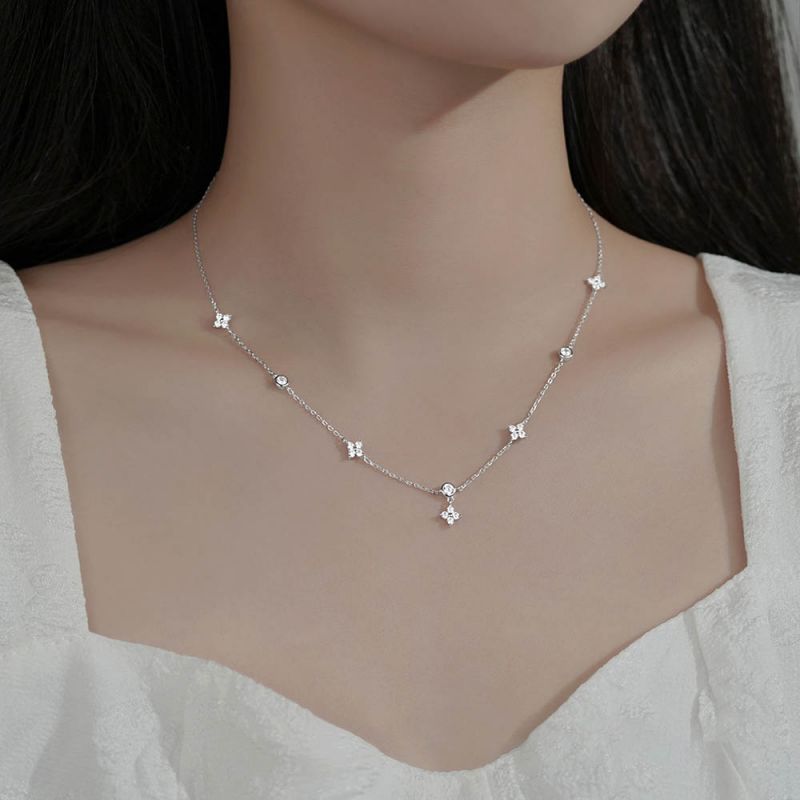 Sterling Silver Clovers Chain