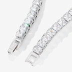 5mm Women Tennis Chain Set in White Gold