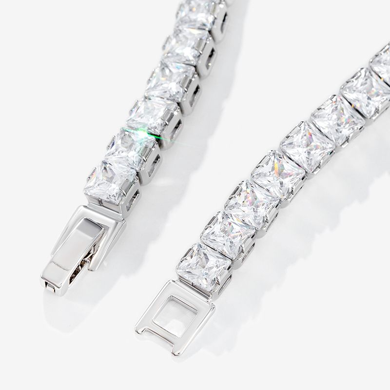 5mm Women Tennis Chain Set in White Gold