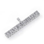 Custom Baby Block Hollow Letters Moissanite Pendant