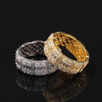 8mm Moissanite Baguette-Cut Halo Band in White Gold
