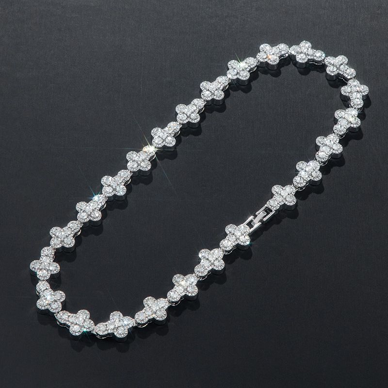 16mm Round Diamonds Cross Star Chain