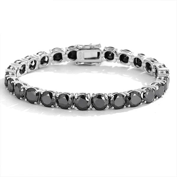 Street Style | "Black Ring" 925S Black Moissanite Bracelet