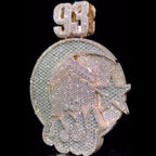 Custom Moissanite ALLAH Number 3D Pendant Smaller Version（In stock）