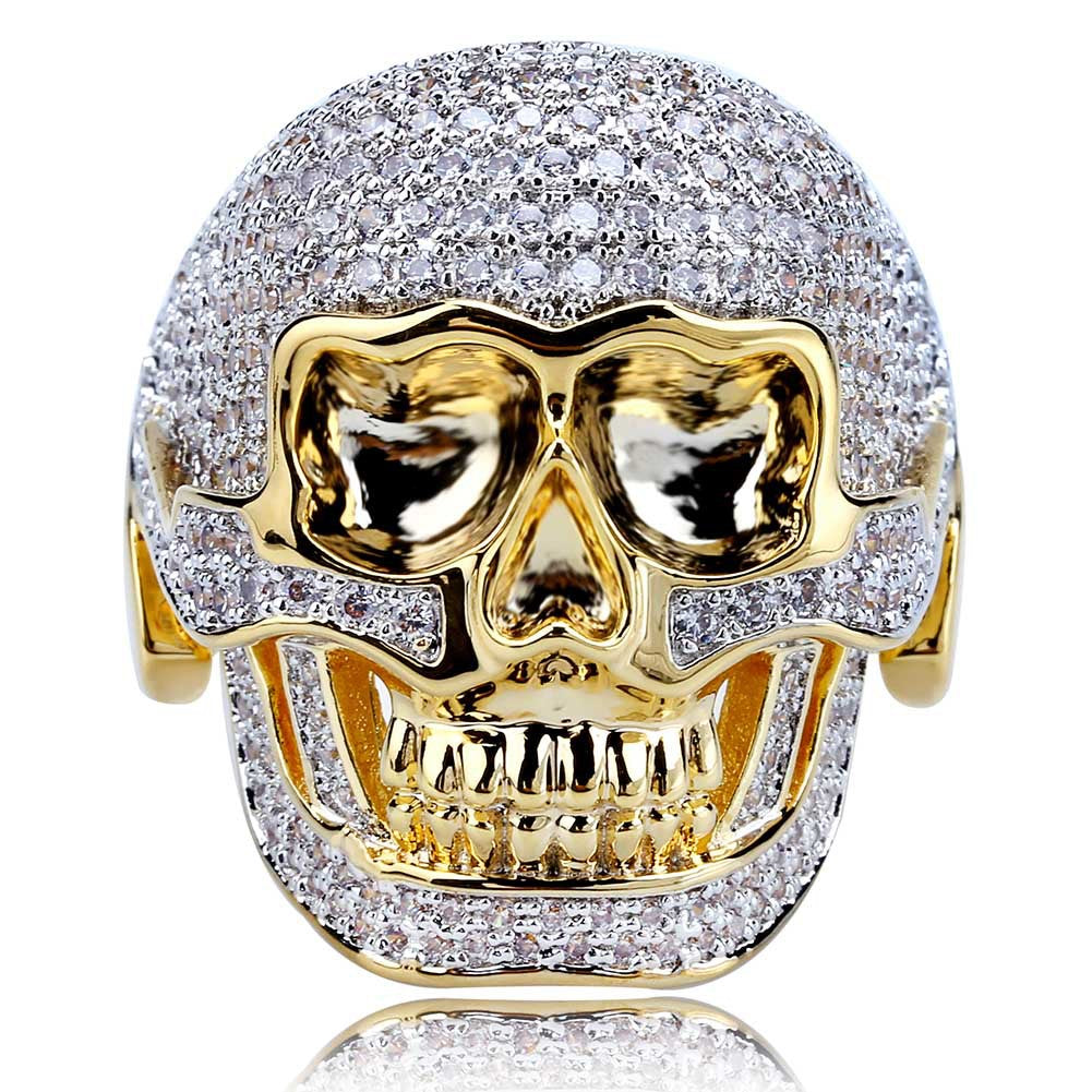 Skull Moissanite Men's Vintage Ring