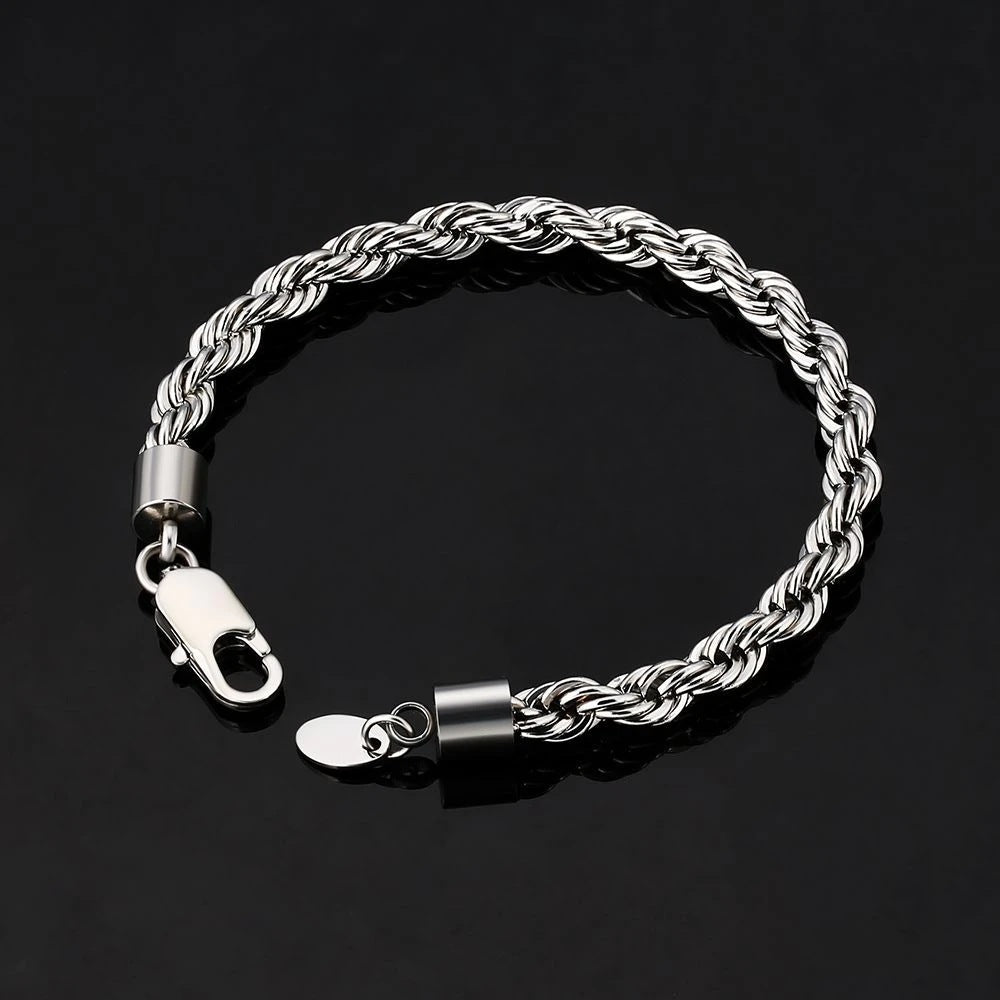 6mm Rope Bracelet in Gold