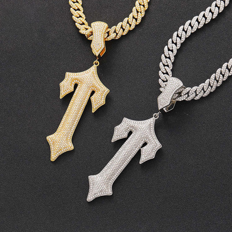 ced Great Sword Cross Pendant Set - 37mm