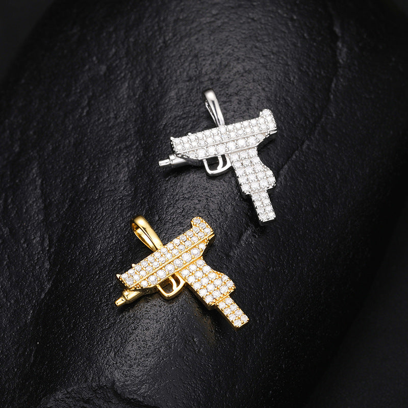 Zircon Uzi Charge Pendant Necklace