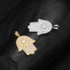 S925 Moissanite Hand of Fatima Pendant